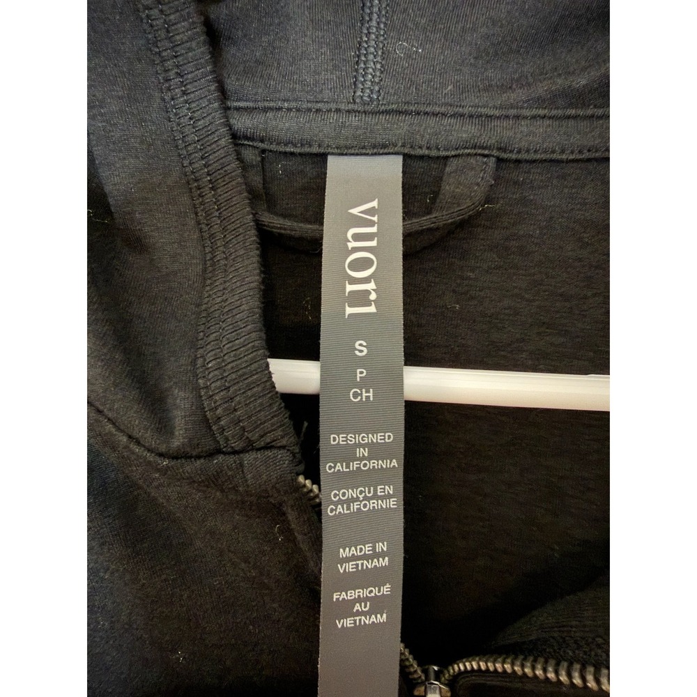 Vuori Halo Mini Full Zip Hoodie Black Womens Small VW2004 - Picture 4 of 6